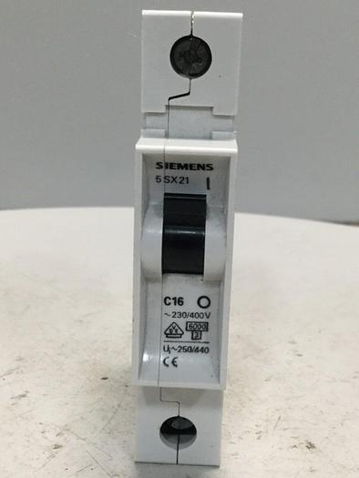 Used SIEMENS 16 Amp Circuit Breaker 5SX21C16 #104303