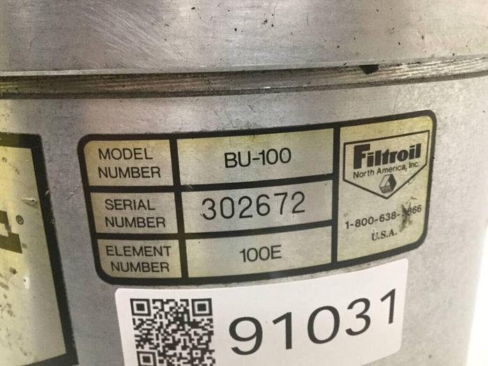 Used FILTROIL Van Dorn Filter BU-100 #91031