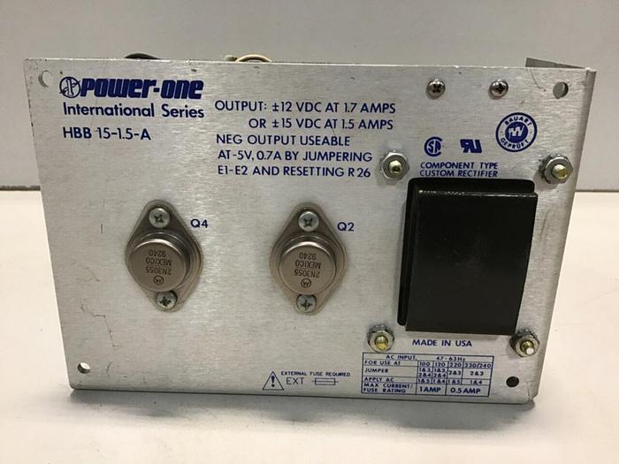 Used POWER-ONE Power Supply HBB15-1.5-A #98020
