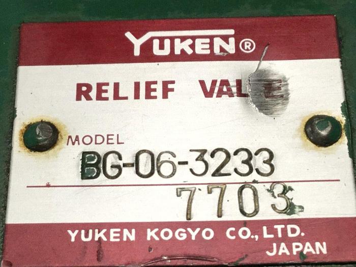 Used YUKEN Relief Valve BG-06-3233 #102632