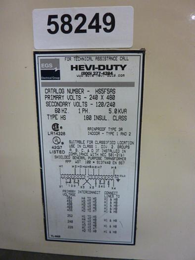 Used EGS 5 kVA Transformer HS5F5AS #58249