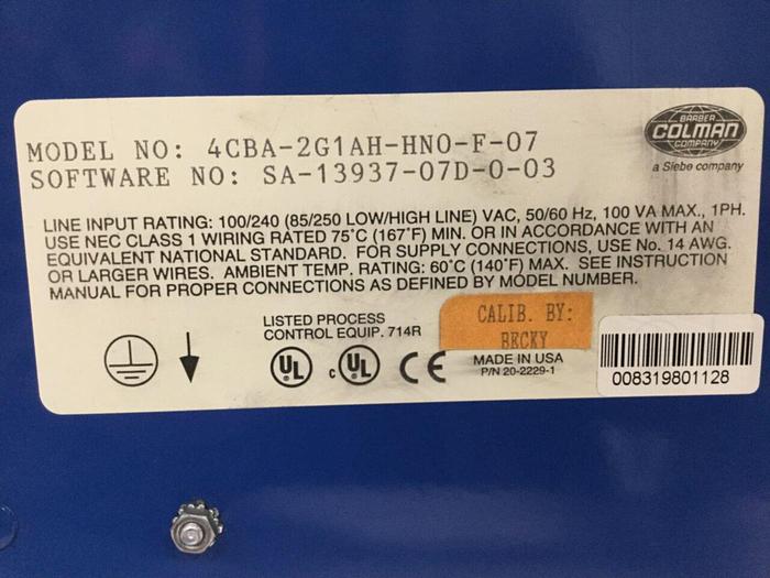 Used BARBER COLMAN Slot Rack 4CBA-2G1AH-HN0-F-07 #101282