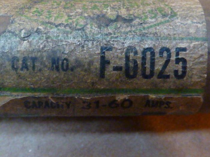 Used ECONOMY FUSE 60 Amp Fuse F-6025 #27454