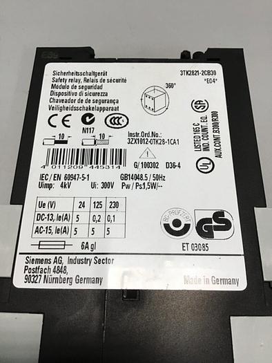 Used SIEMENS Relay Module 3TK2821-2CB30 USED