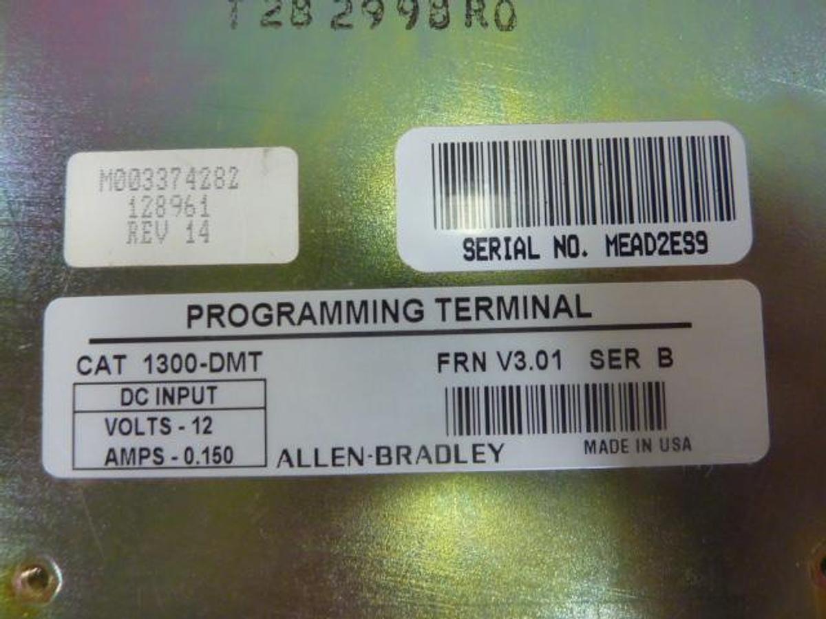 Used ALLEN BRADLEY Programming Terminal 1300-DMT SER B USED