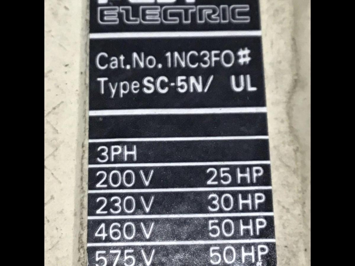 Used FUJI ELECTRIC Contactor SC-5N/UL 1NC3F0 USED