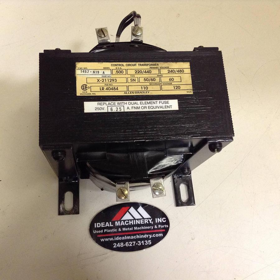 Used ALLEN BRADLEY .500 kVA Transformer 1497-N19 SER A Used