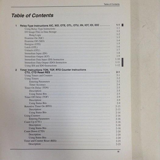 Used ALLEN BRADLEY Instruction Set Reference 1785-6.1 #70932