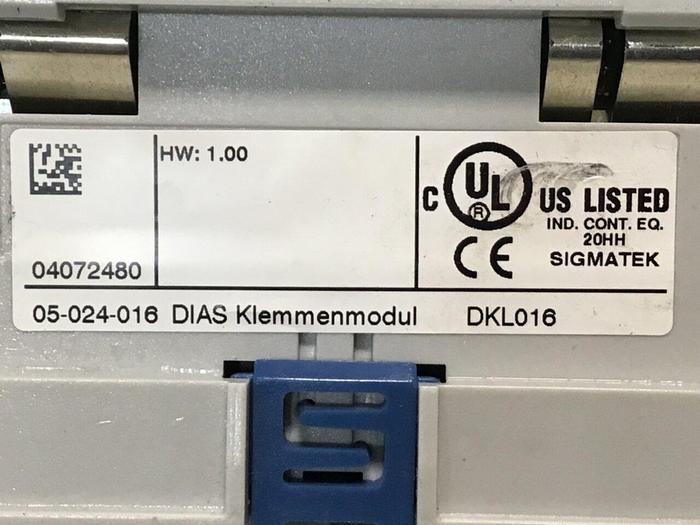 Used SIGMATEK Base Module DKL016 05-024-016 #133341