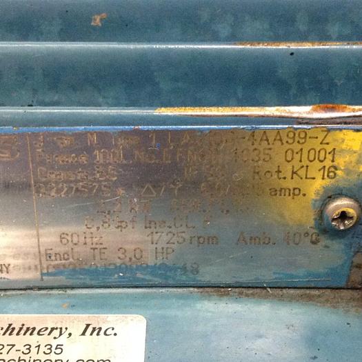 Used NELMOR 3 HP Grinder / Granulator G810LS 3 HP USED