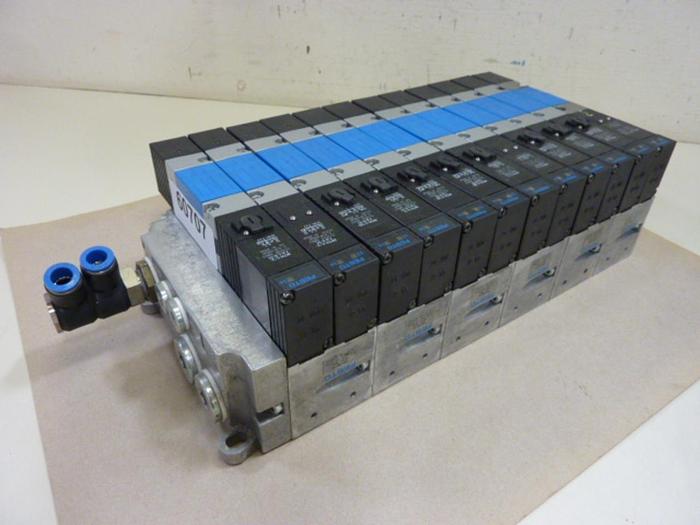 Used FESTO Control Block w/ Valves IEPR-03-7.0-P #60707