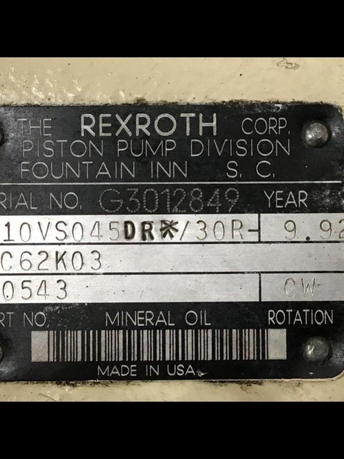 Used REXROTH Piston Pump AA10VS045DR / 30R #120456