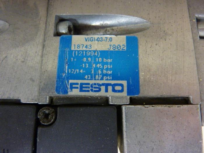 Used FESTO Control Block w/ Valves IFB8-03 #52796