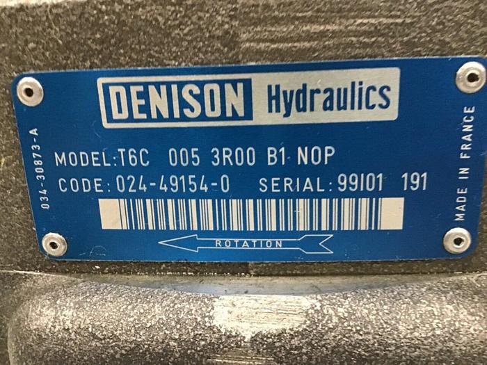 Used DENISON HYDRAULICS Hydraulic Pump T6C 005 3R00 B1 N0P B Used