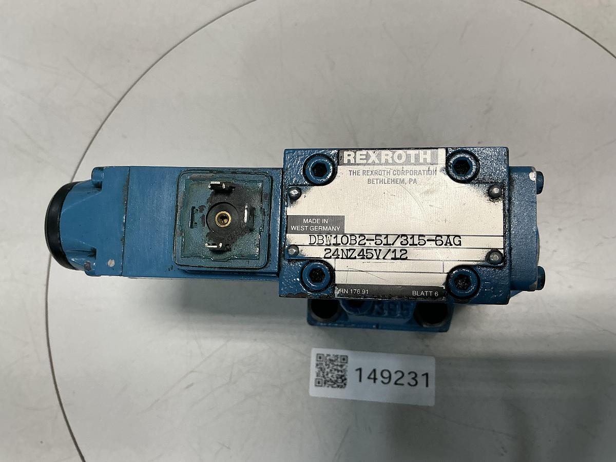 Used REXROTH DBW10B2-51/315-6AG 24NZ45V/12