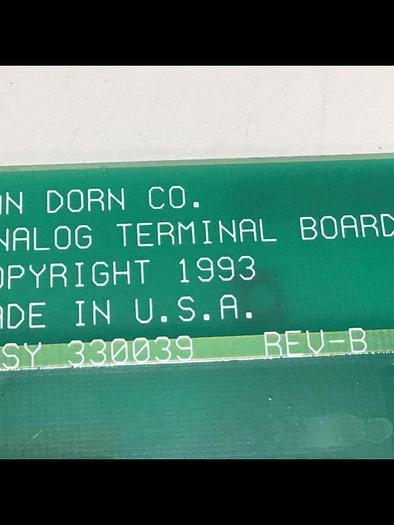 Used VAN DORN Analog Terminal Board PC330-039 Used