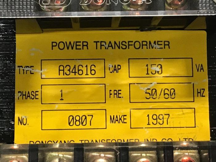 Used DONGYANG 150 VA Transformer A34616 Used