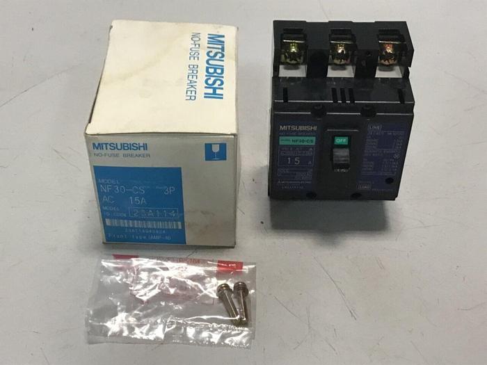 MITSUBISHI 15 Amp Circuit Breaker NF30-CS-15 #124882