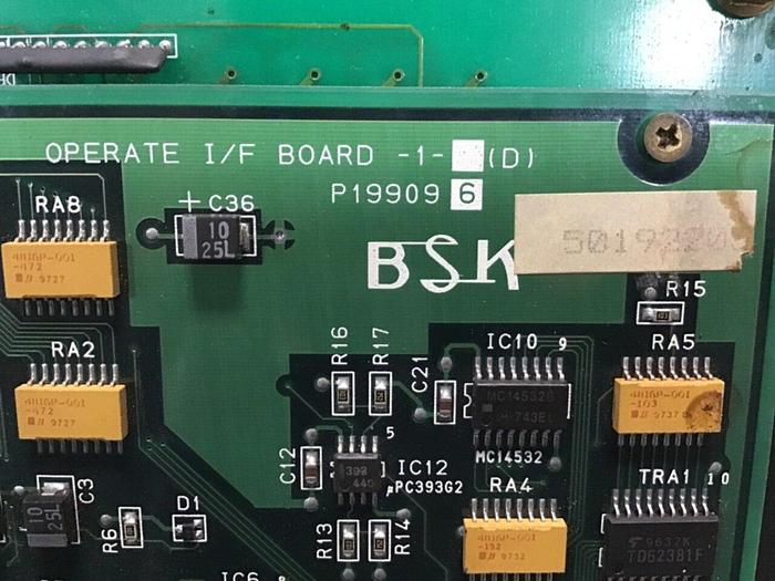 Used BSK Toyo Membrane & Keypad w/ Interface Board P199041 Used