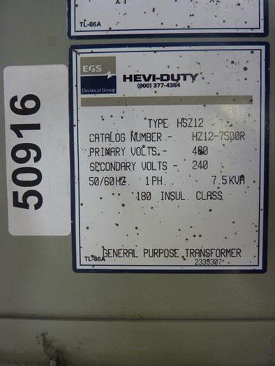 Used EGS 7.5 kVA Transformer HZ12-7500R USED