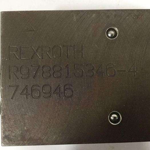 Used REXROTH Hydraulic Valve Manifold Sandwich Plate R978917495 #90772