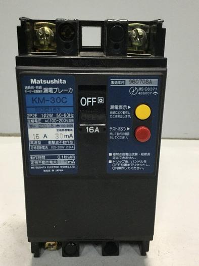 Used MATSUSHITA ELECTRIC 16 Amp Circuit Breaker KM-30C-16 #104717
