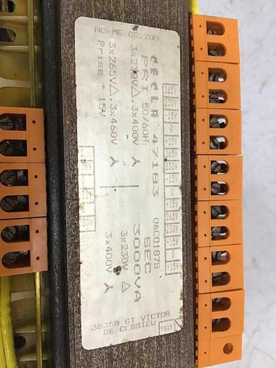 Used CECLA 3 kVA Transformer 06C01878 USED #127776