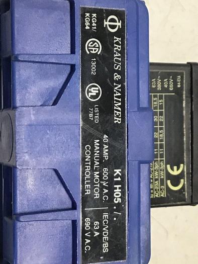 Used KRAUS & NAIMER Manual Motor Controller KG64B #119143