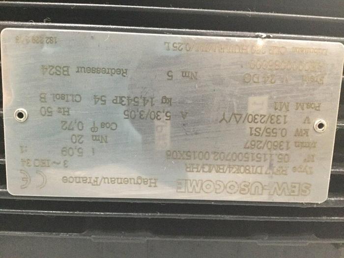 Used SEW USOCOME Servo Motor RF17DT80K4/BMG/HR #114768