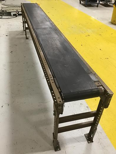 Used Mathews Belt Conveyor Single Speed Adjustable Leg Used #145394