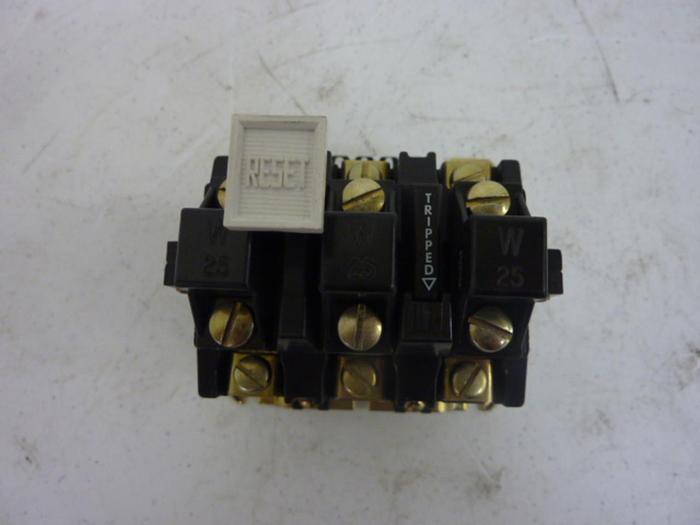 Used ALLEN BRADLEY Overload Starter Relay 592-BOV169 SER B W25 #50055