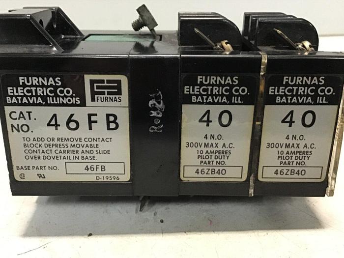 Used FURNAS ELECTRIC CO Contact Block ZB40 46FB #119258