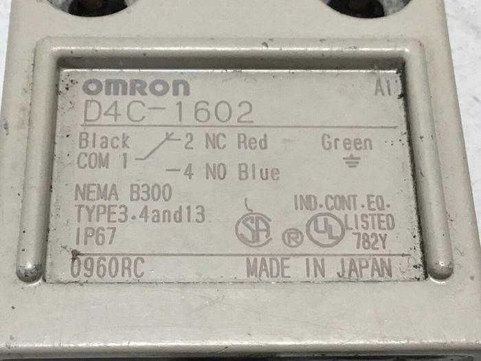 Used OMRON Limit Switch D4C-1602 #122261
