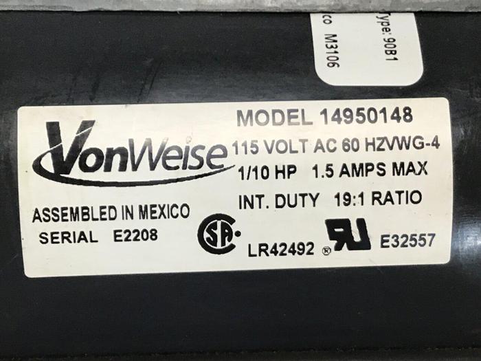 Used VONWEISE Gearmotor 14950148 USED