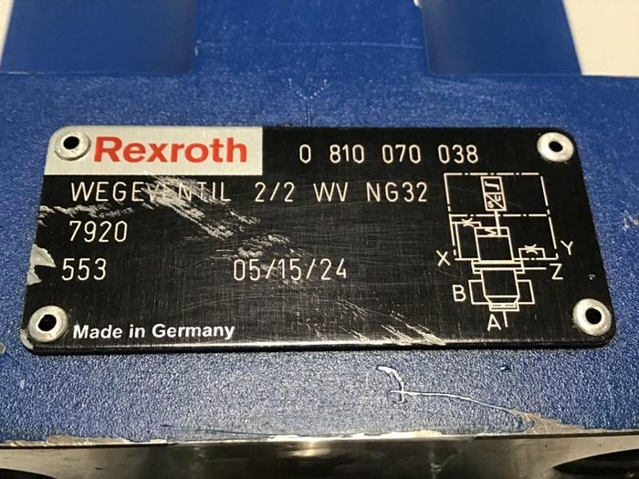 Used REXROTH Valve 0 810 070 038 #144711