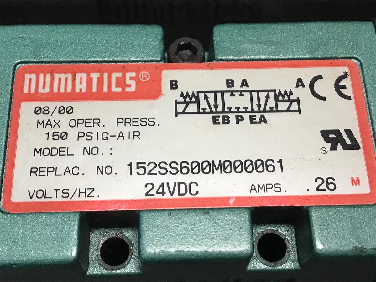 Used NUMATICS 152SS615M000061