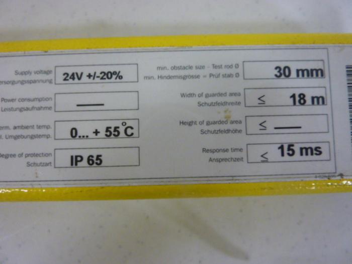 Used SICK OPTIC ELECTRONIC Light Curtain Sender FGSS 1200-221 Used