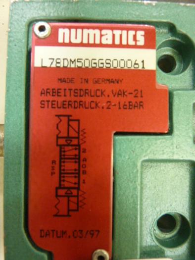 Used NUMATICS Valve L78DM50GGS00061 #59088