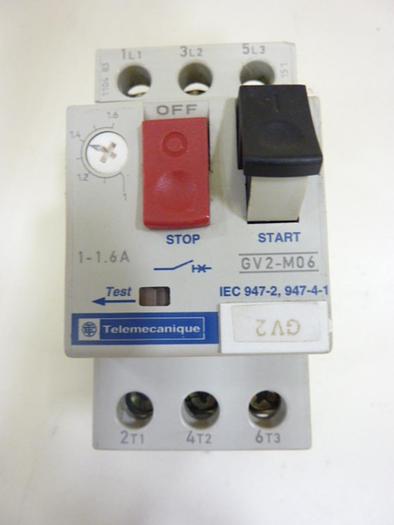 Used TELEMECANIQUE Starter Protector GV2-M06 #43696