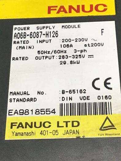 Used FANUC / G.E. Servo Drive A06B-6087-H126 #135827