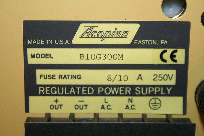 ACOPIAN Power Supply B10G300M New