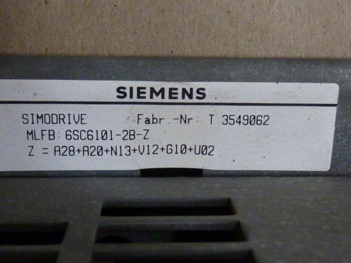 Used SIEMENS Simodrive 6SC6101-2B-Z Used