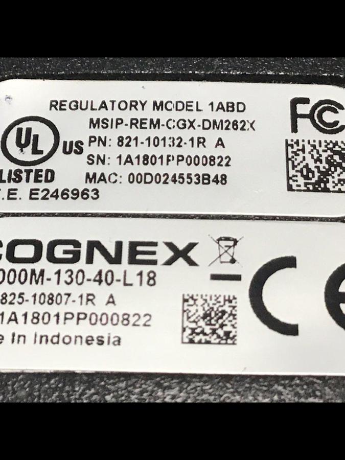 Used COGNEX Sensor 1S2000M-130-40-L18 #120156
