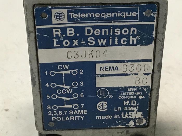 Used TELEMECANIQUE Limit Switch C3JK04 #121648