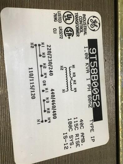 Used GENERAL ELECTRIC / GE 1.00 kVA Transformer 9T58B0052 #115794