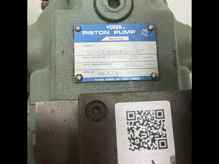 Used YUKEN A37-FR04EH140S-42147