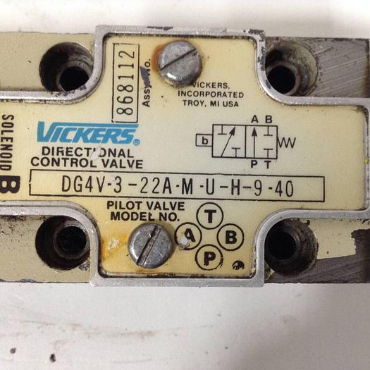 Used VICKERS Directional Control Valve DG4V322AMUH940 #89901