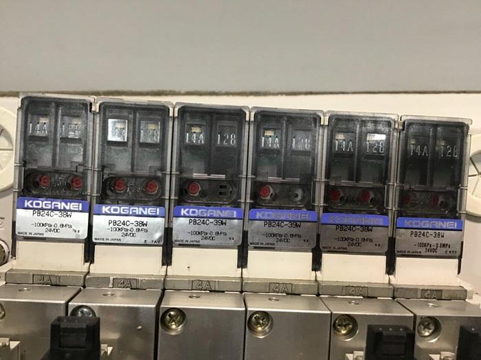 Used KOGANEI Block w/ Valves PBM6P-3W #120968