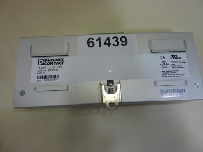 Used PHOENIX CONTACT Ethernet Switch SF 16TX #61439