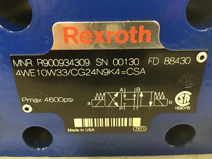 Used REXROTH Valve 4WE10W33/CG24N9K4 #137522